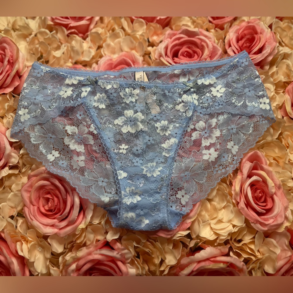 Size Large Baby Blue with White Flowers Panties